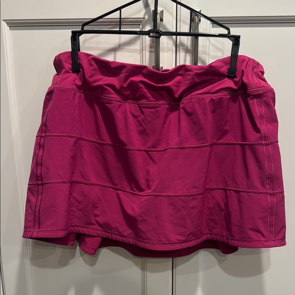 Lululemon Pace Rival Pink Majenta Mini Skirt 12 Tall